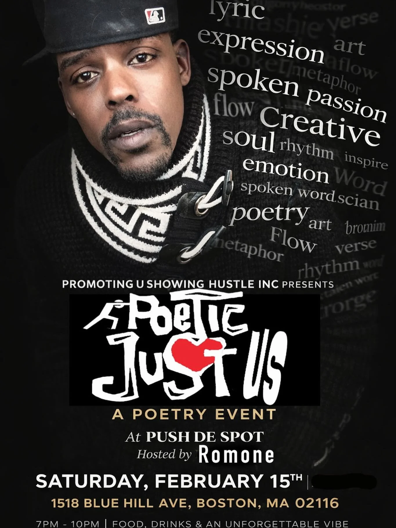 New Date for Poetic JustUs. If interested don&rsquo;t be afraid to reach out to participate. Stay Active Stay Pushing #Boston