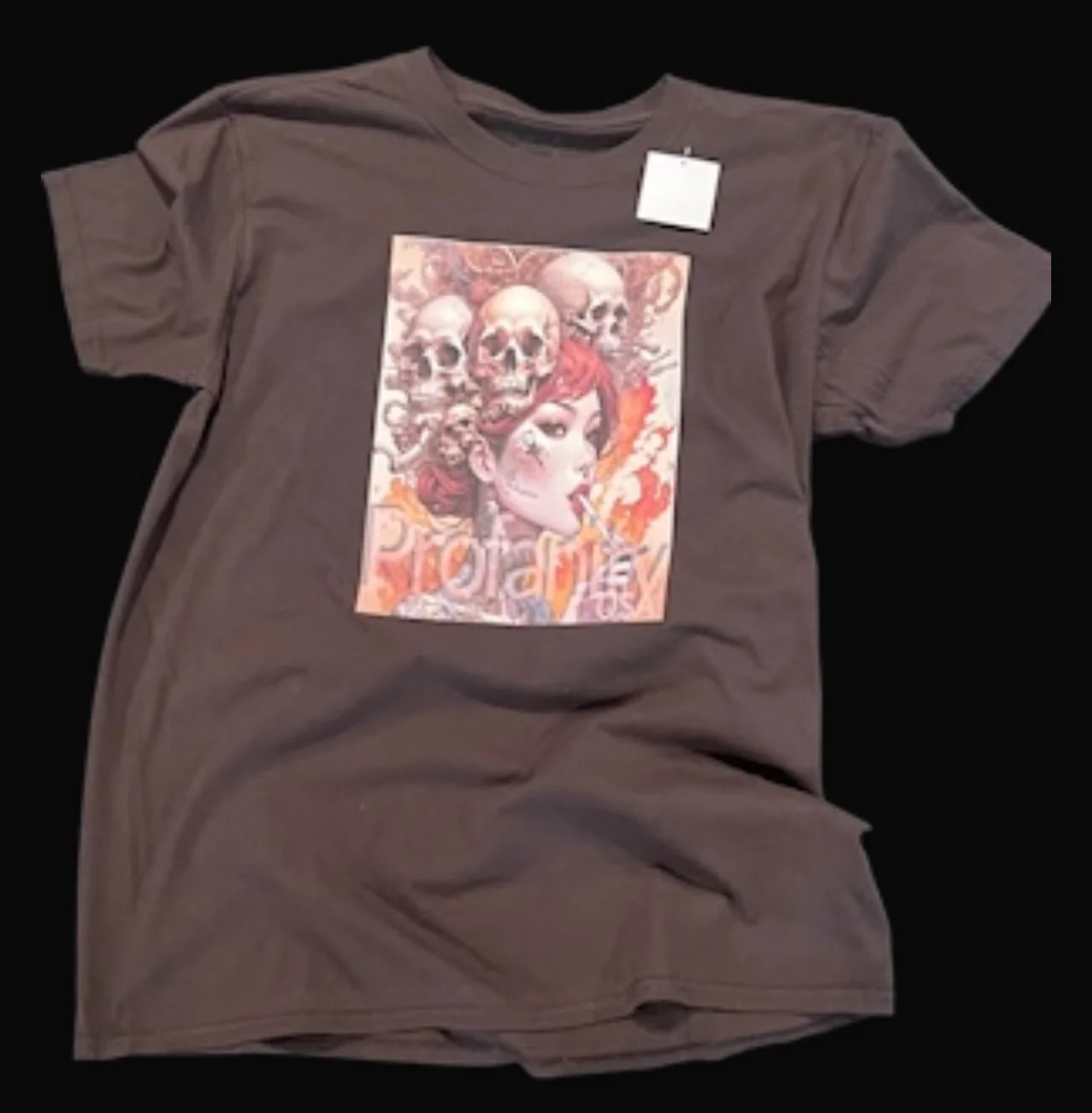 BROWN PROFANITY GRAPHIC T