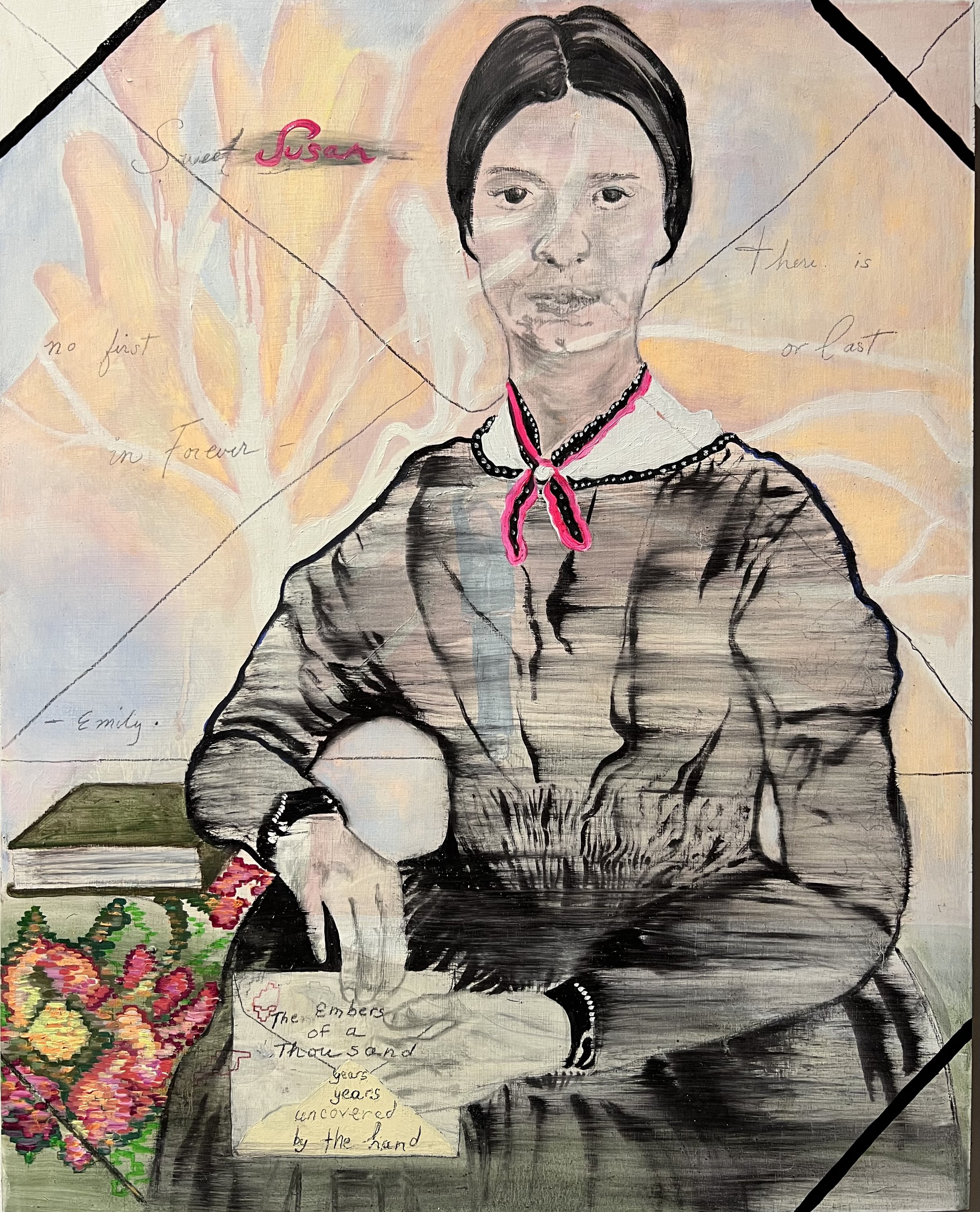 Emily Dickenson 
  
Oil on wood panel, 18 x 24    2023
