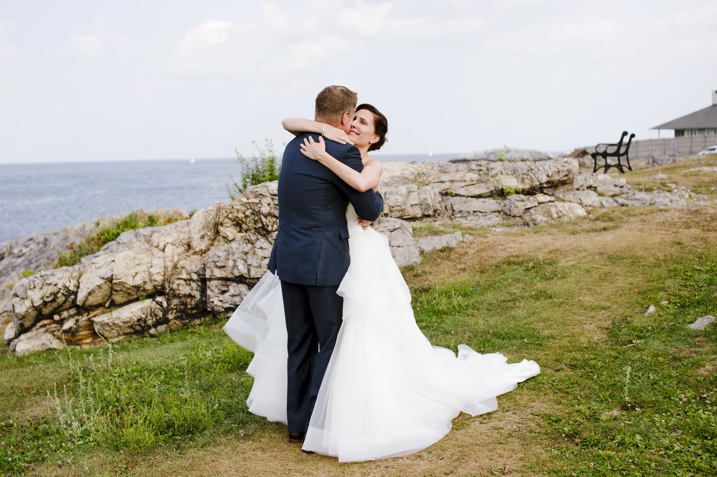 Bride and groom first look
