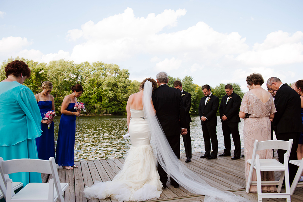 Wedding Ceremony at Harry Parker Boathouse