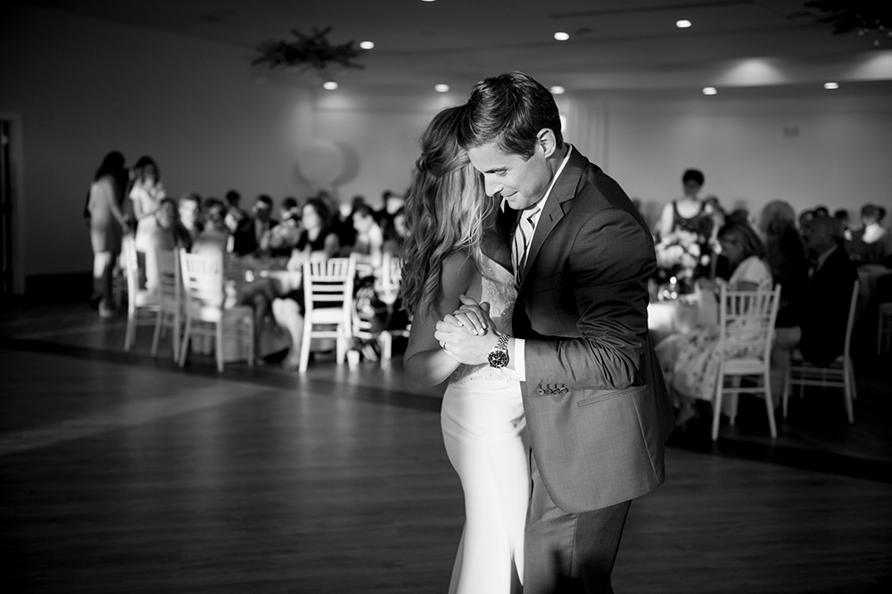 Bride and groom first dance at Newport Beach House