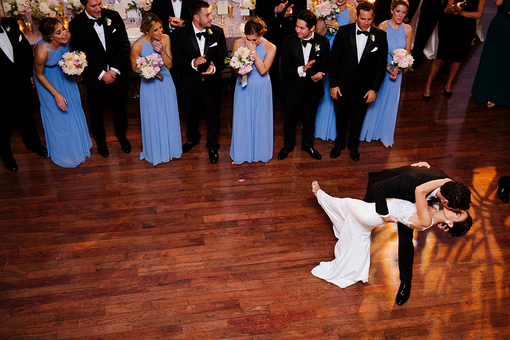 Bride and groom first dance at the State Room, Boston