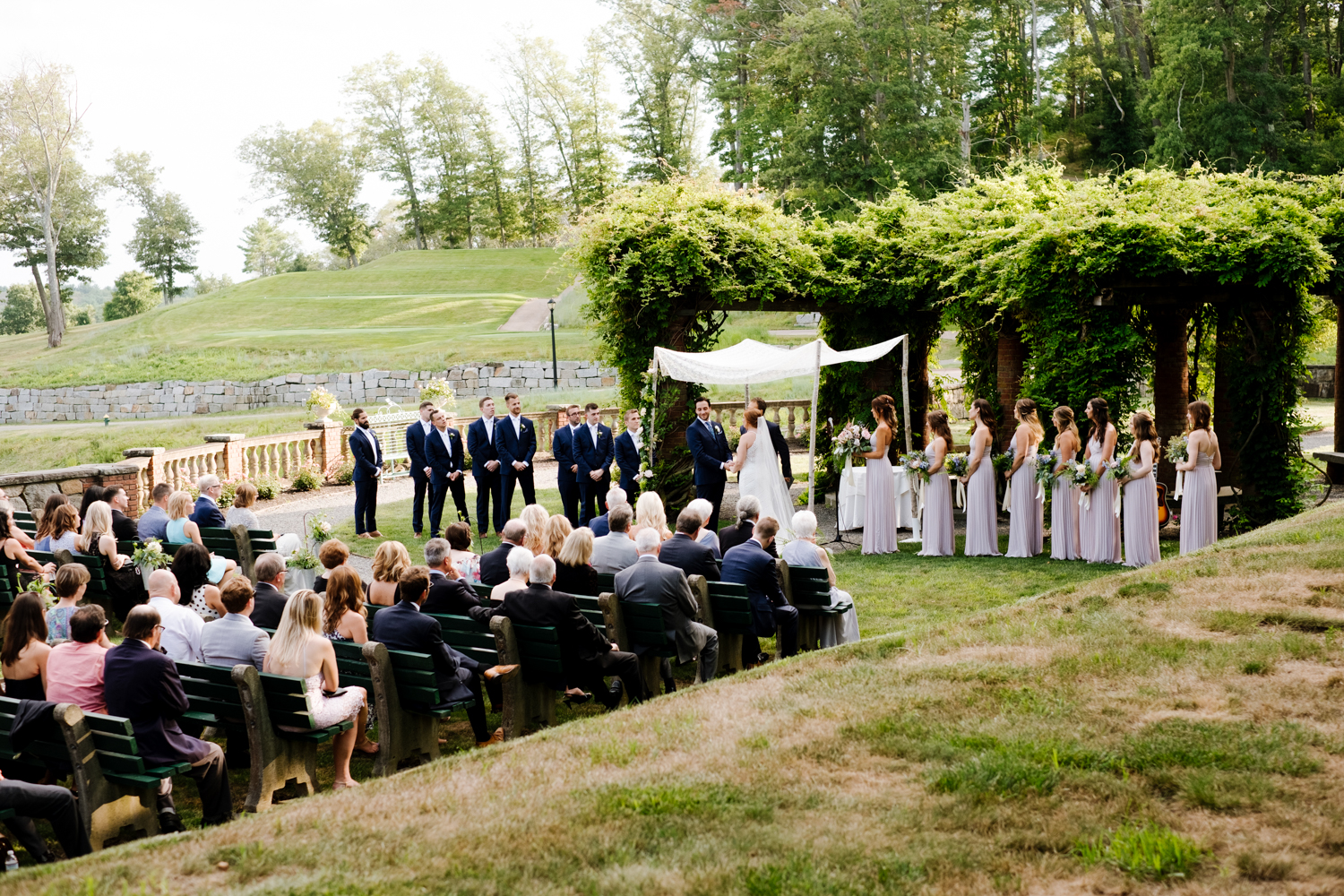 Outdoor ceremony at Turner Hill Mansion