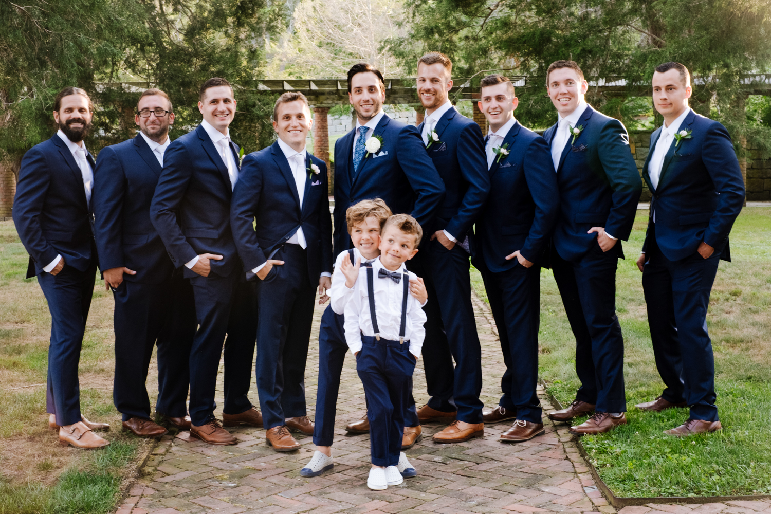 Groomsmen portrait at Mansion on Turner Hill