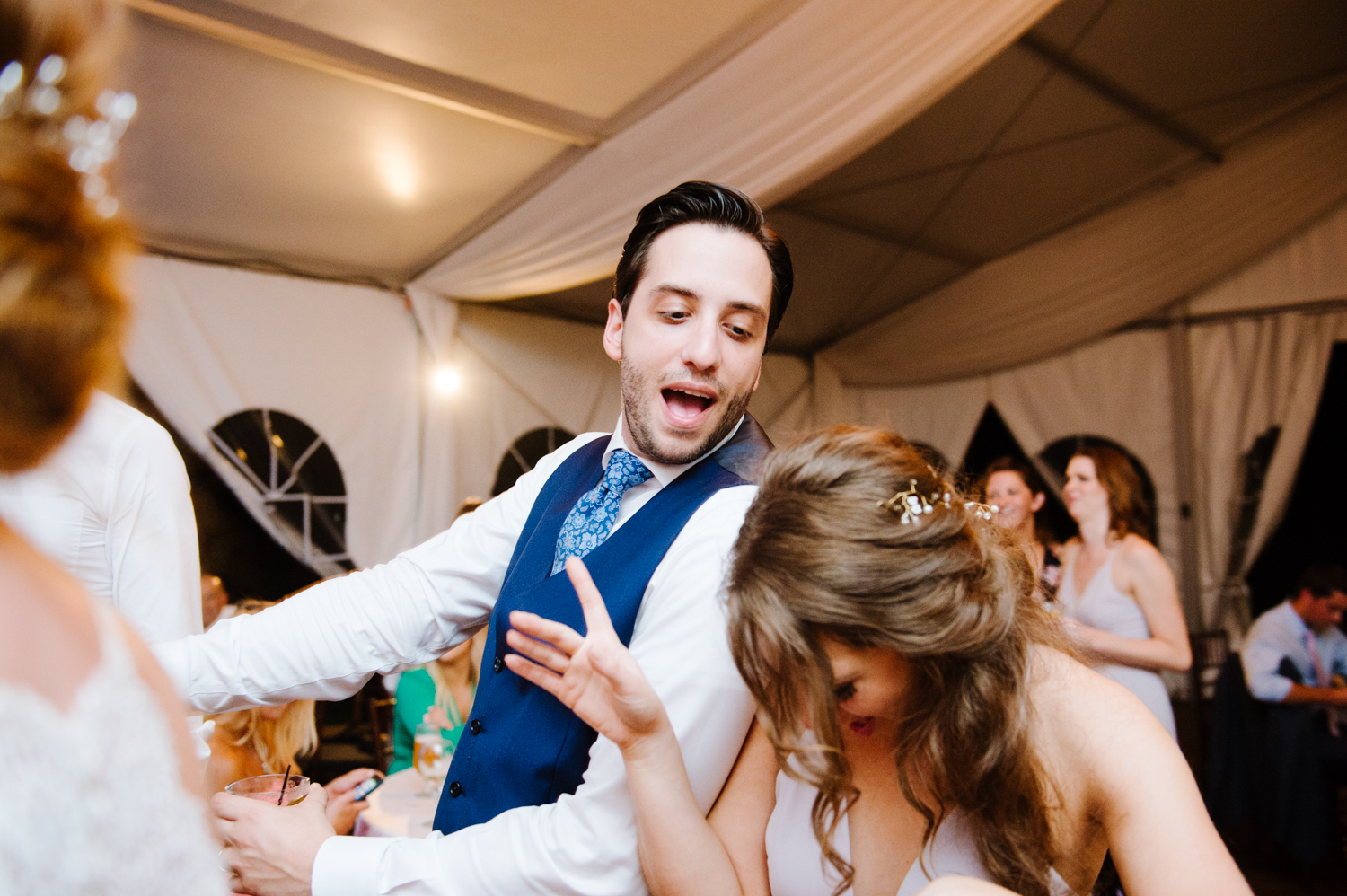 Groom dances at Mansion on Turner Hill