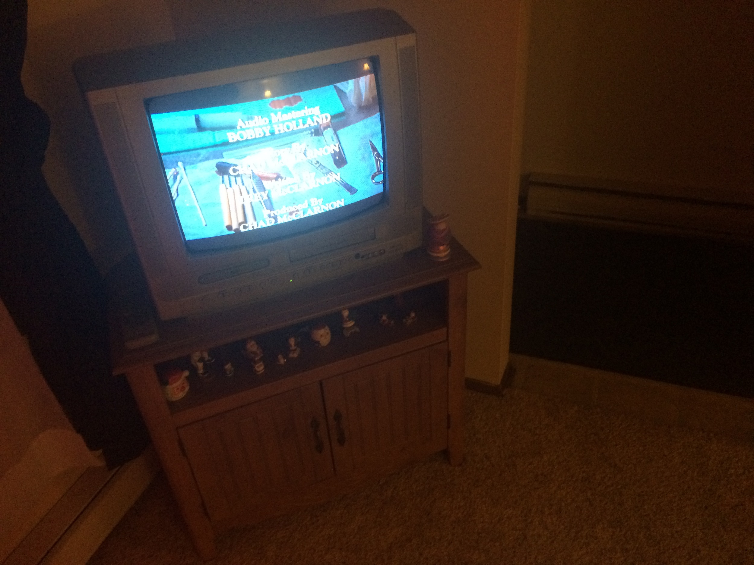 Testing Phoenix submission DVD on my In-Laws old CRT TV. The film is actually much creepier on this set. 