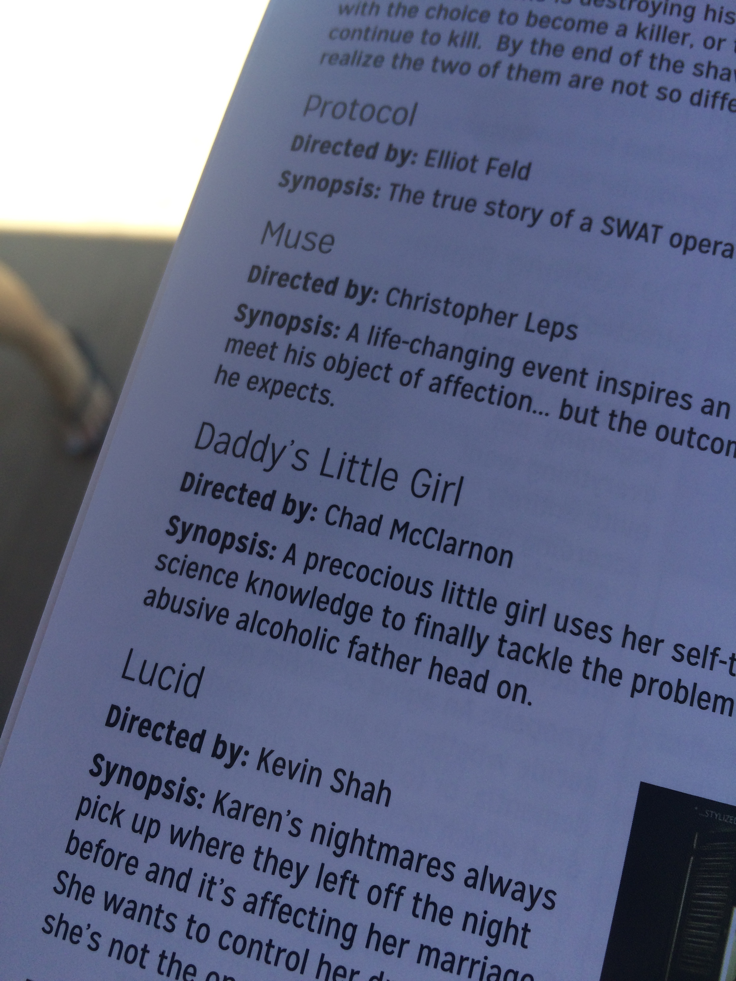 DLG's blurb in the festival program.