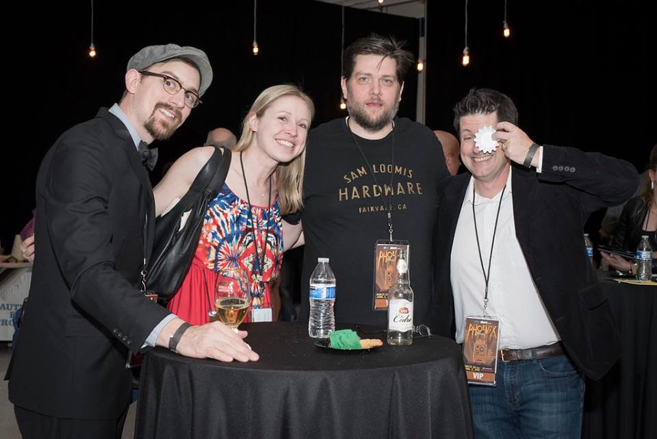 Opening night with Jamie Cobb, Zak Forsman, and Paul Osborne.