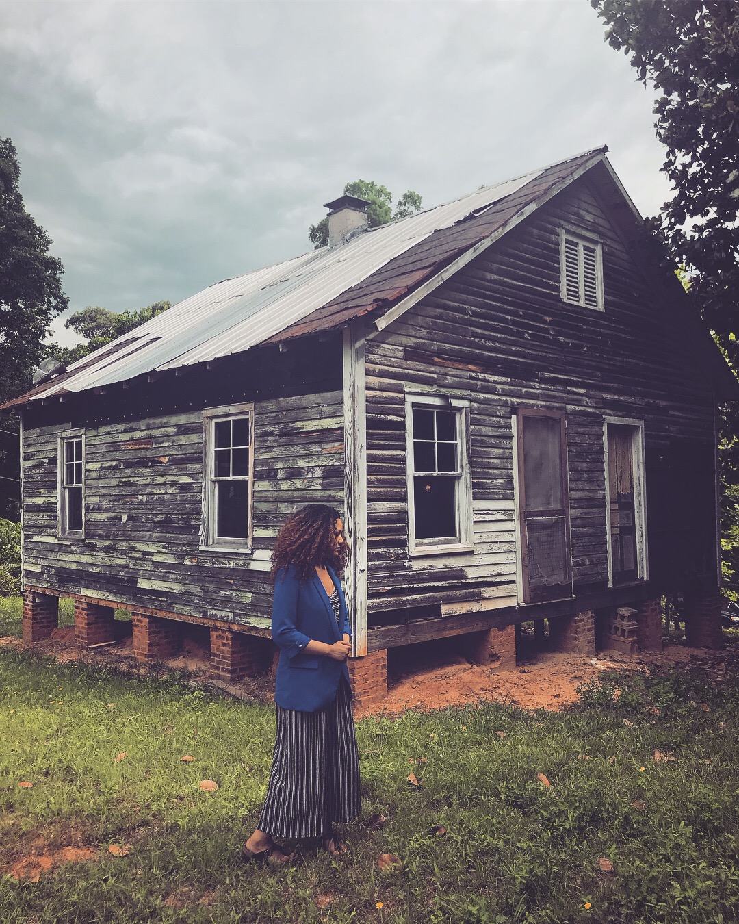  At Nina Simone’s childhood house in Tryon, NC. 