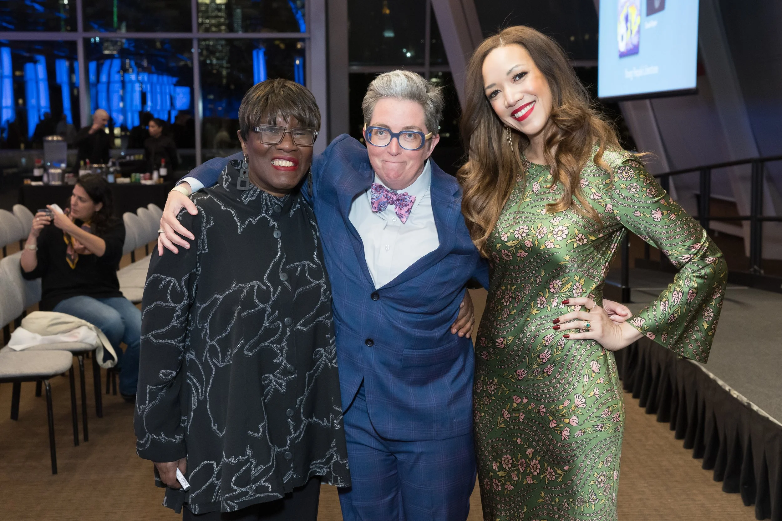  With THE Patricia Smith and Gabrielle Calvocoressi at the 2025 National Book Award finalist award ceremony.  