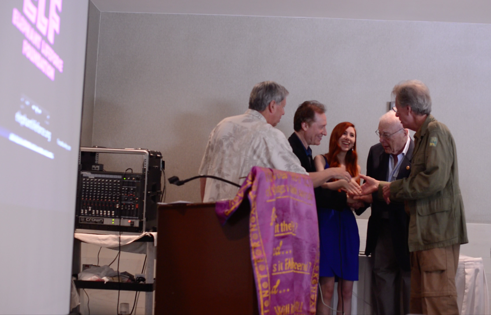 Huxleys thanking Dr. Arnie Newman for being special guest.