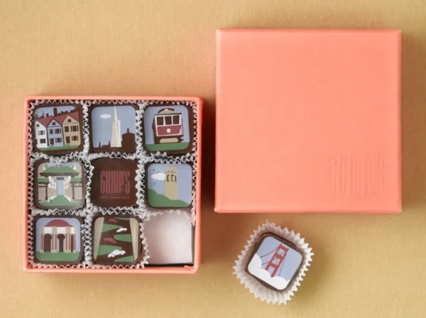PETIT FOUR TRUFFLES WITH SAN FRANCISCO ICONIC IMAGES