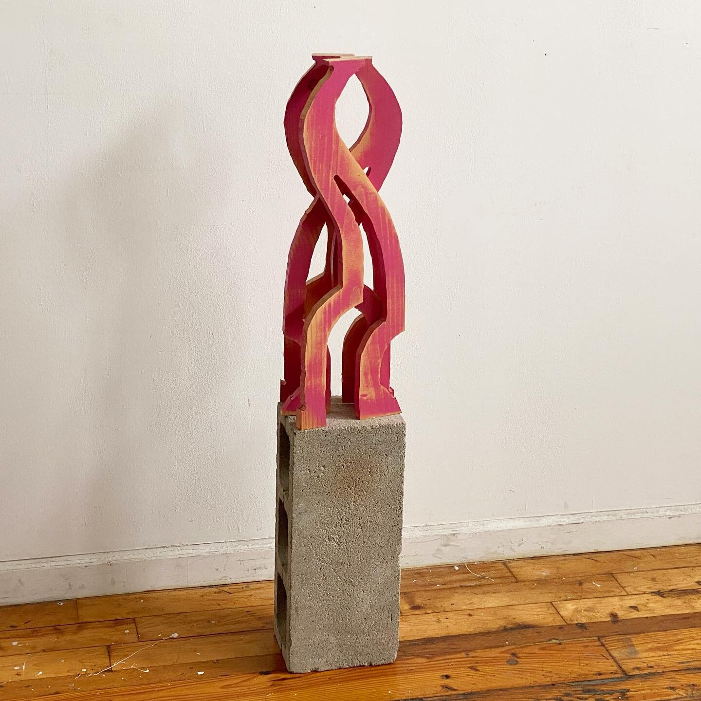 “Walk With Me”
41 x 8 x 6
Wood, Cinder Block
2021