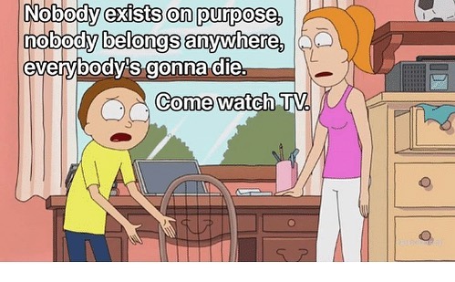 I think about this quote a lot. #rickandmorty