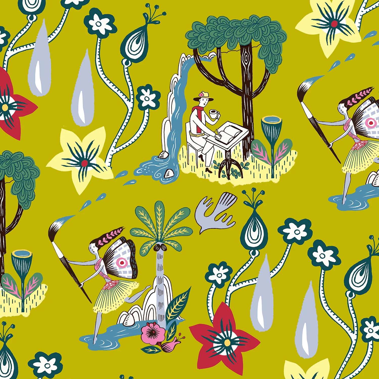 spoonflower Bohemian paradise