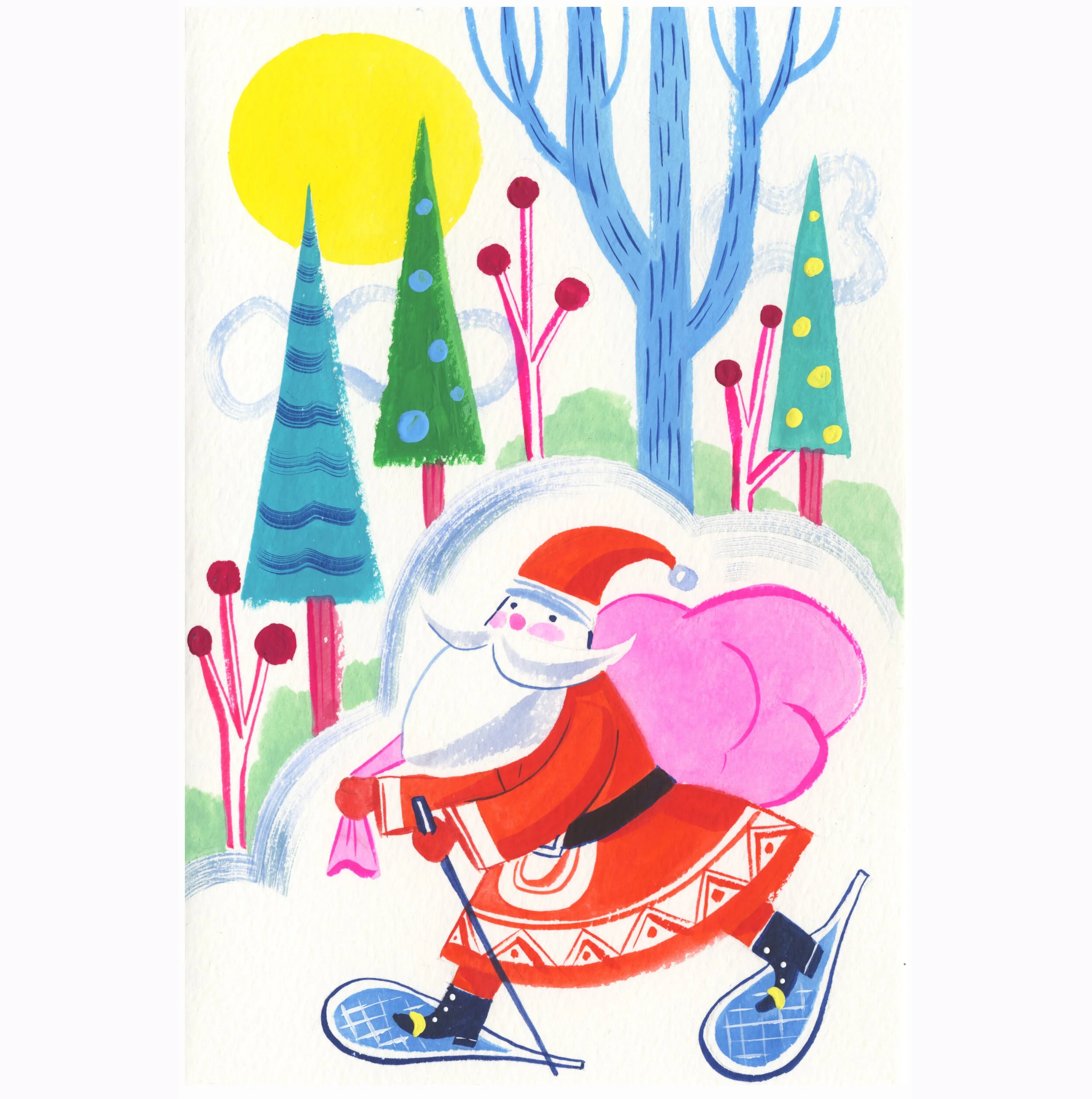Santa on Snowshoes