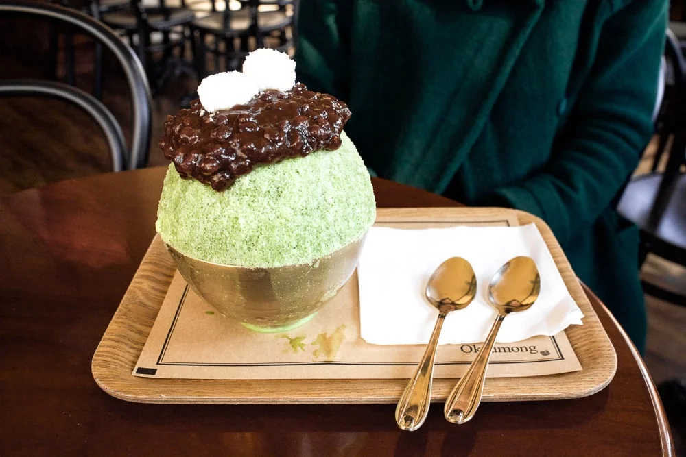 Green Tea Bingsoo at Okrumong