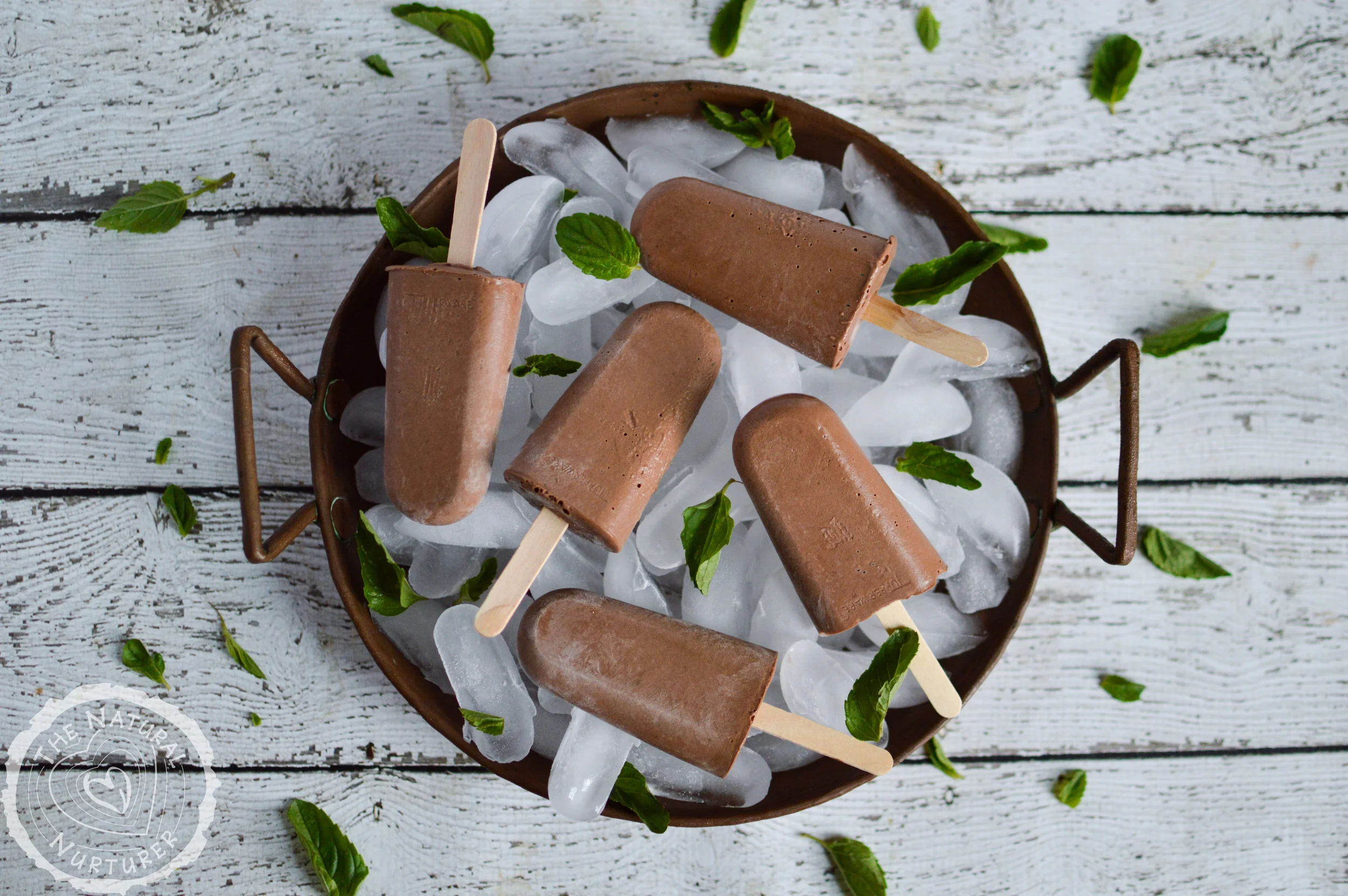 Paleo Mint Chocolate Fudge Pops