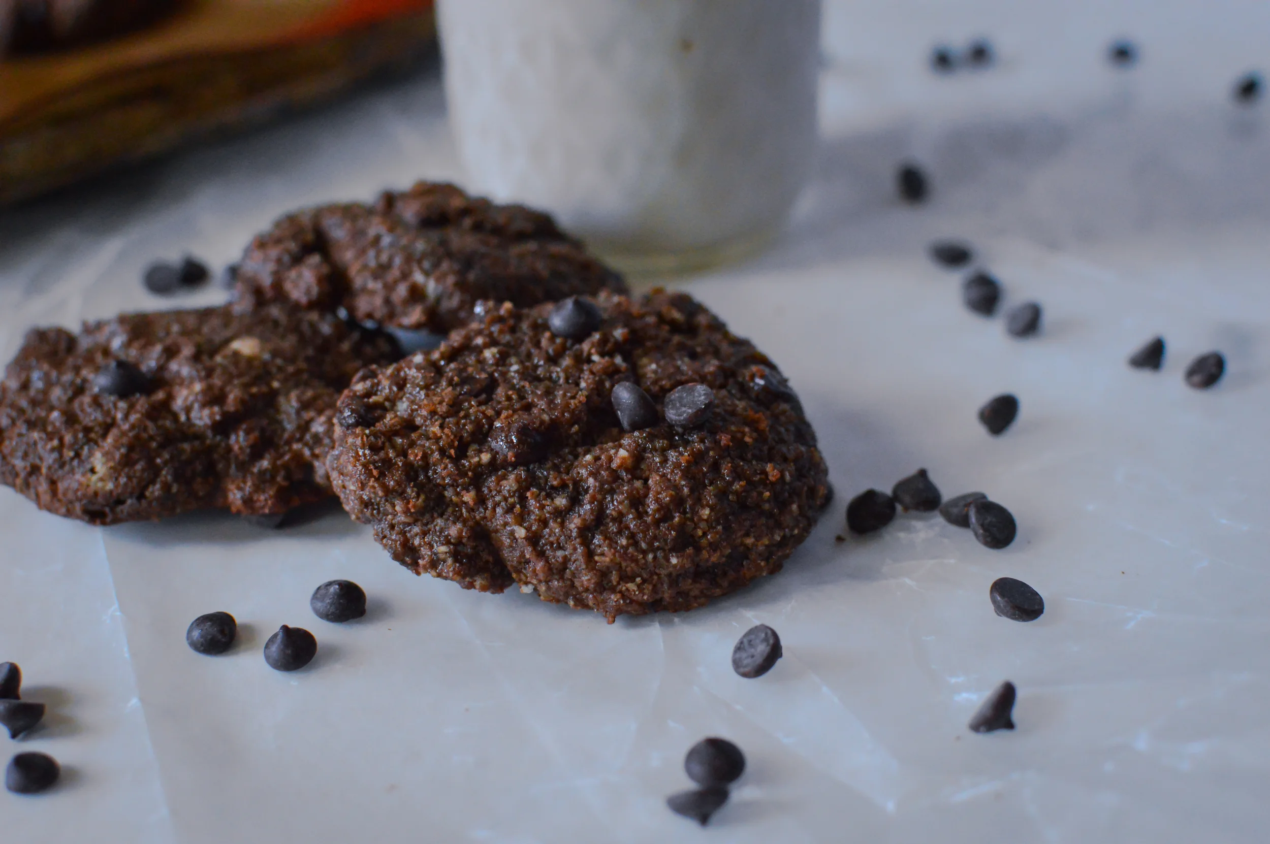 Grain-Free Double Chocolate Chip Cookies