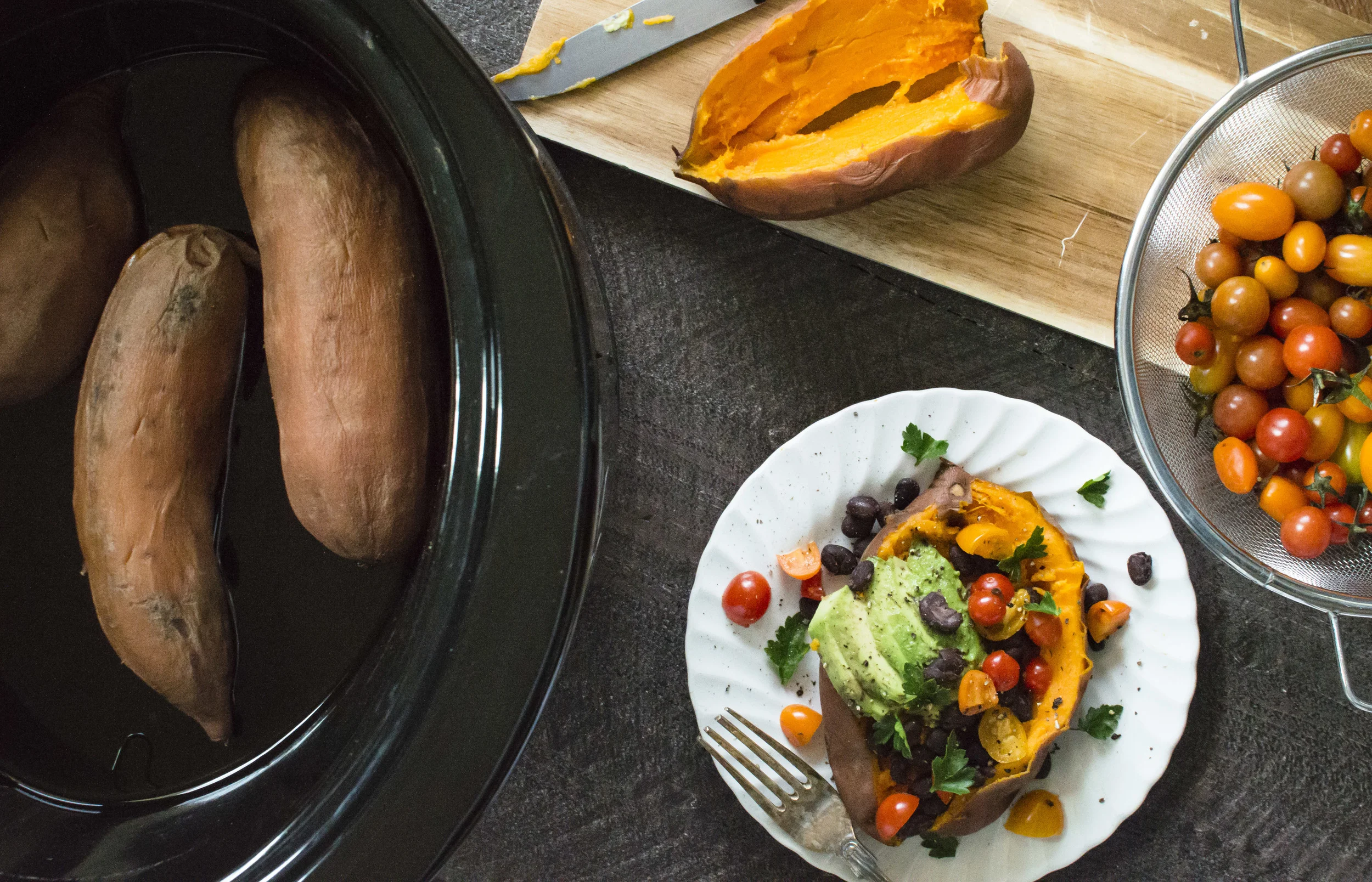 Super Duper Easy Sweet Potatoes in the Slow Cooker