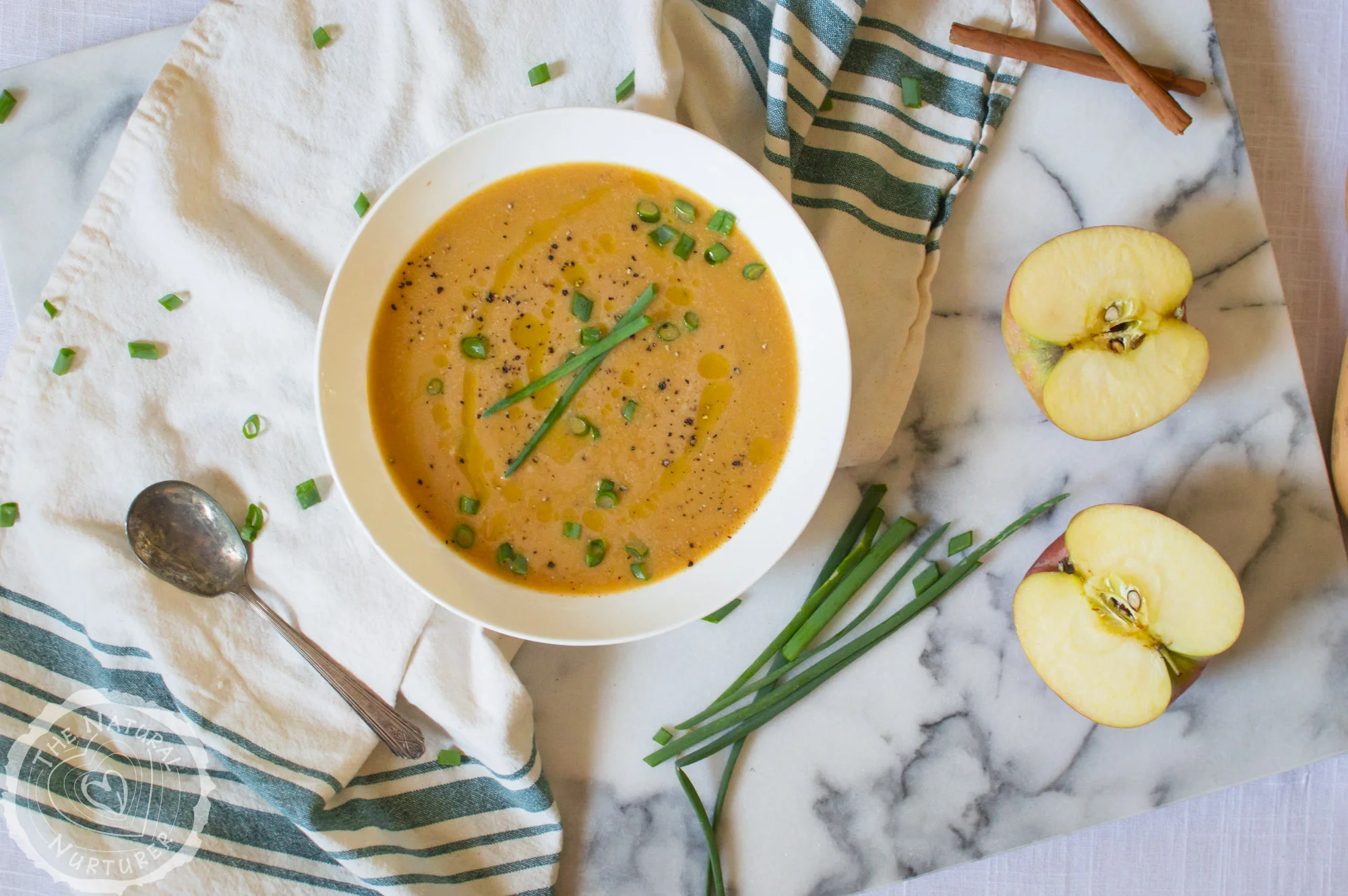 Slow Cooker Butternut Squash + Apple Soup