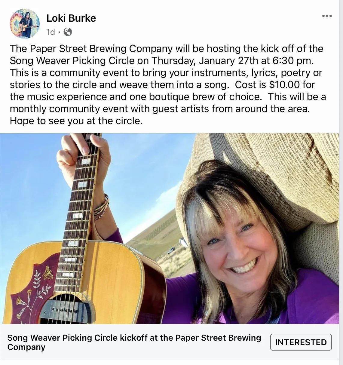 Song Weaver Picking Circle