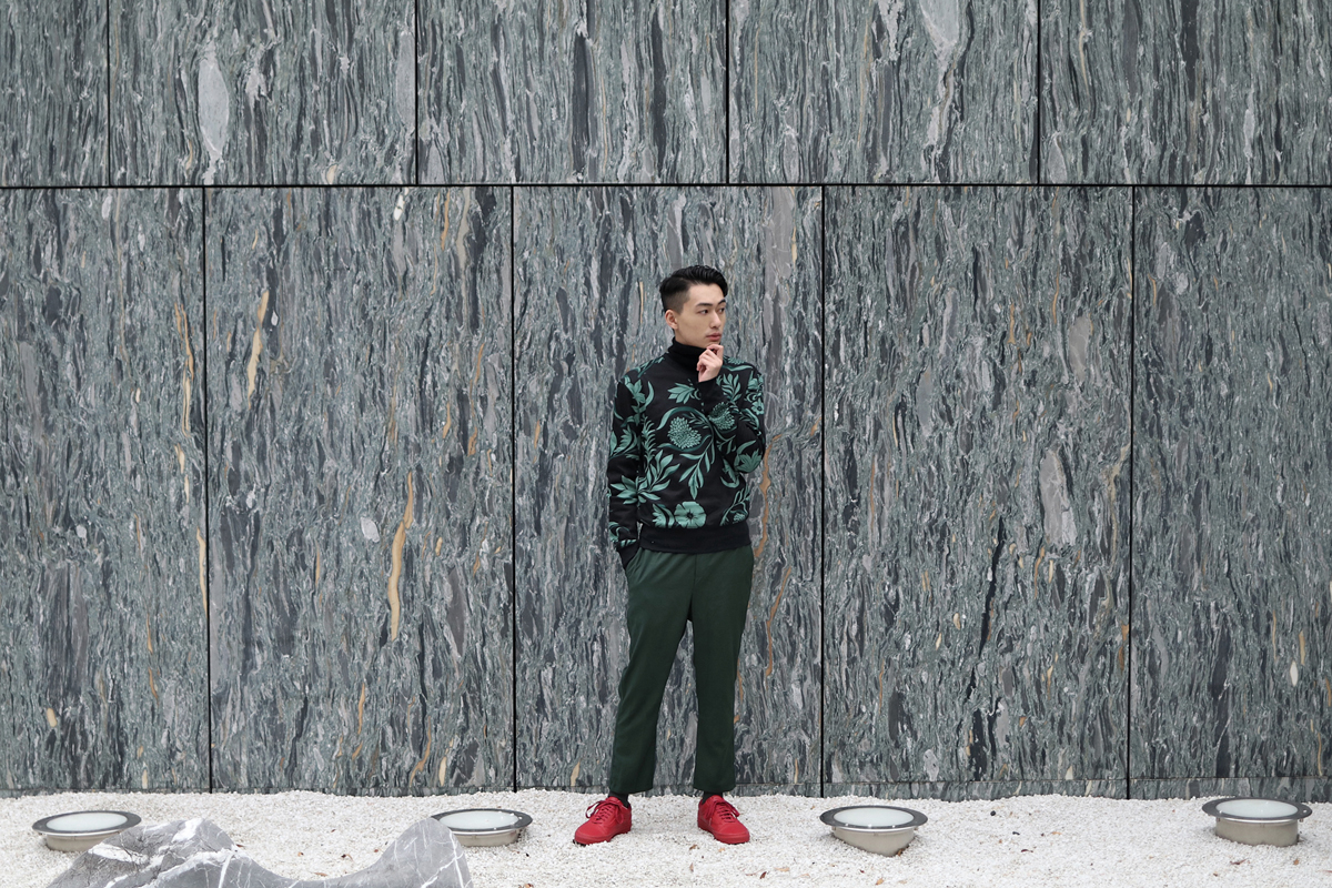 Ami Paris jumper from ITHK, Initial Fashion pants, Vans X Opening Ceremony Vans Old Skool