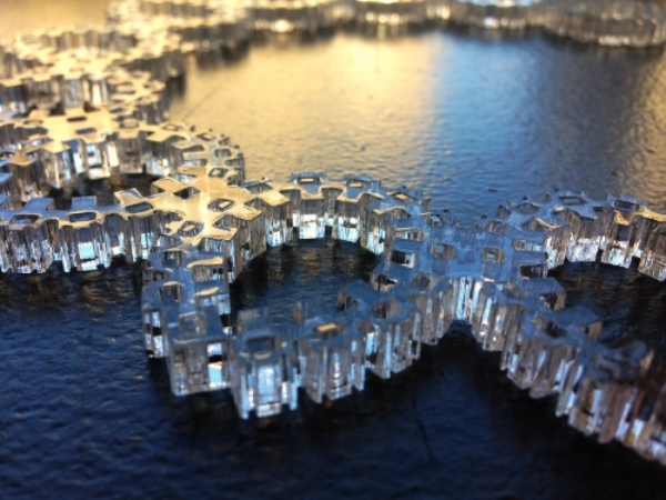 laser cut clear acrylic necklace