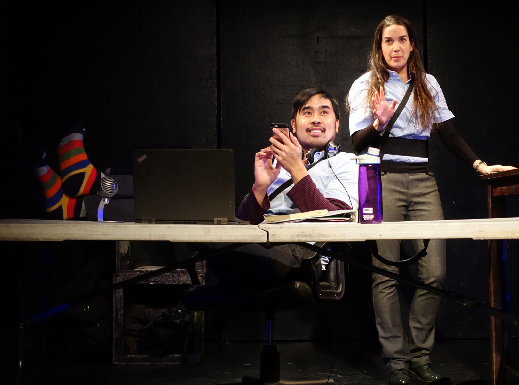 Katie Krueger and Philip Estrera in Arika Larson's piece directed by Matt Weiss.