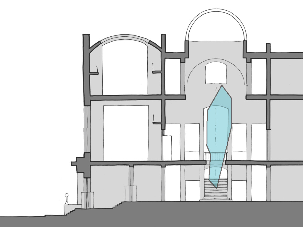  Atrium installation - drawing people into the heart of the building. 