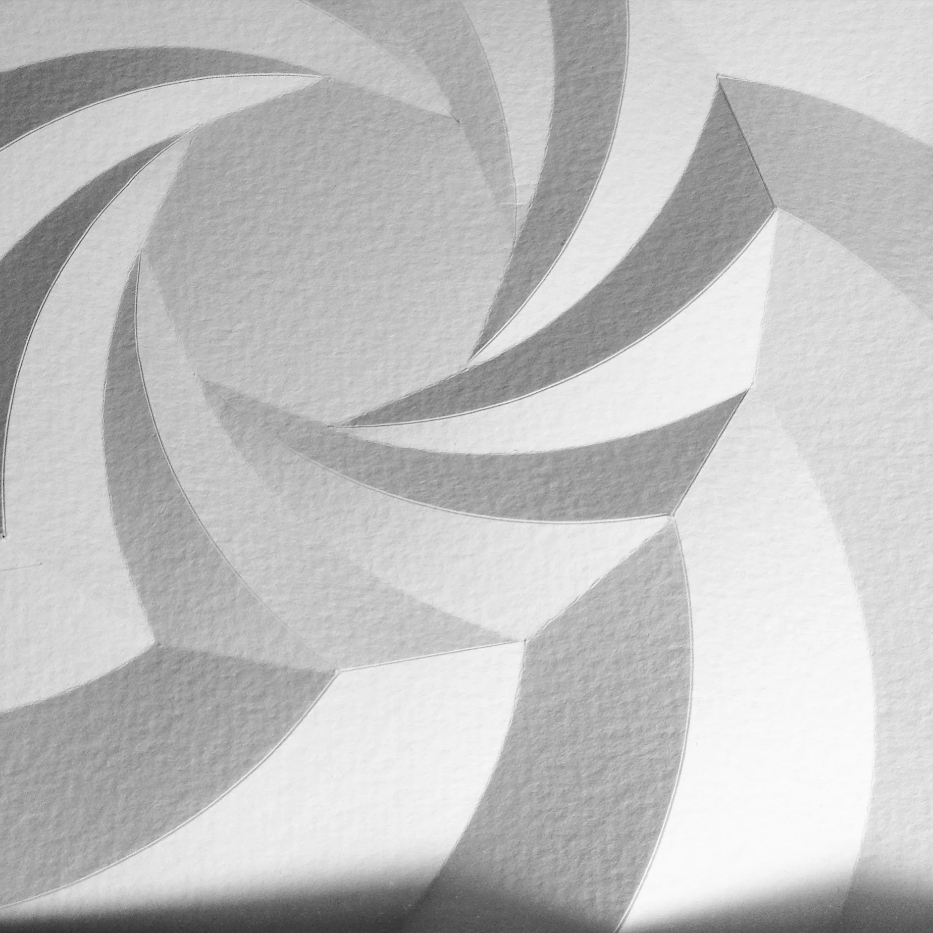 'Vortex' Folded watercolour paper. Peter Ayres for Beep Studio, 2015