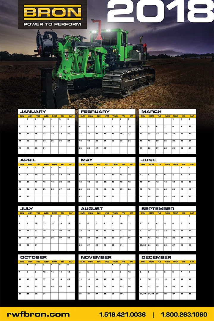 24" by 36" Wall Calendar