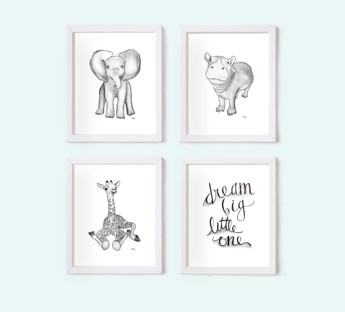 Safari Collection Art Print - Gift Set