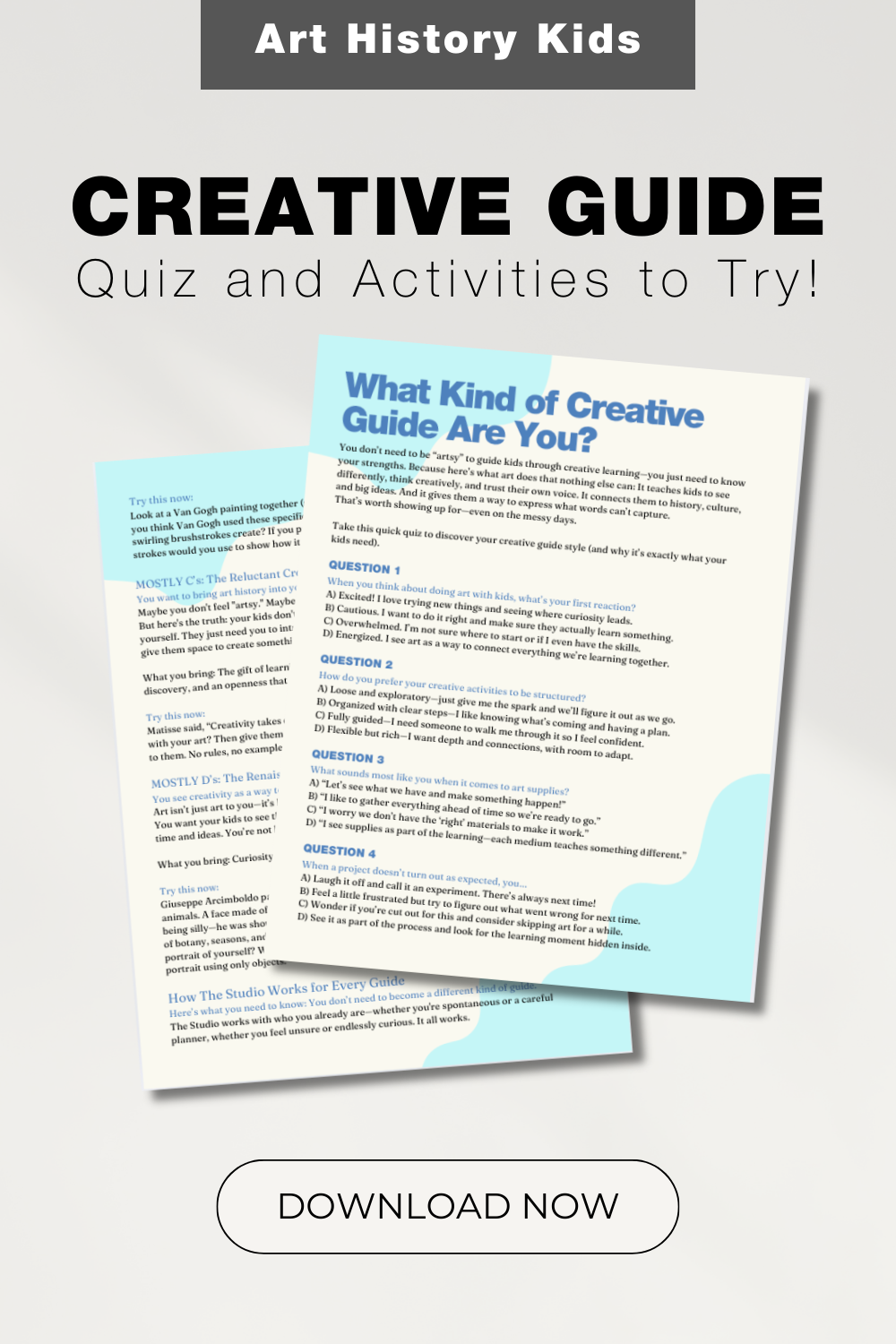 Creative Guide Quiz — Art History Kids