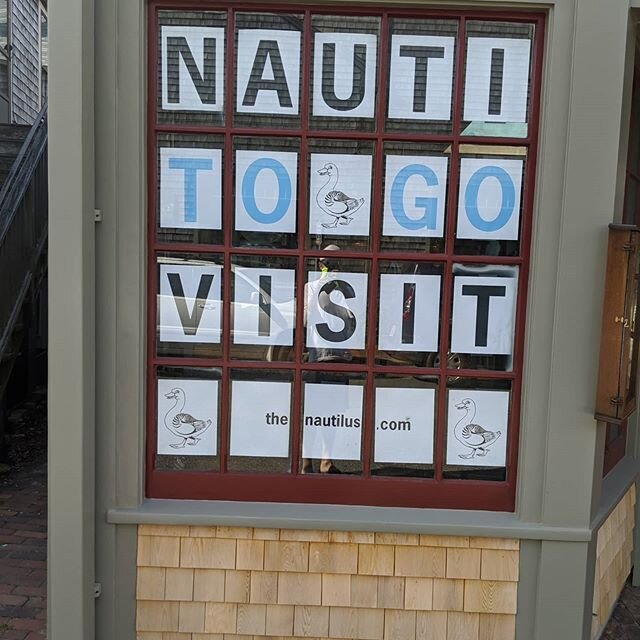 Walked around town today and saw how stores were #adapting today. Key  #ackdaptations the use of the signage in the windows. 
#nantucketinnovation 
#innovation