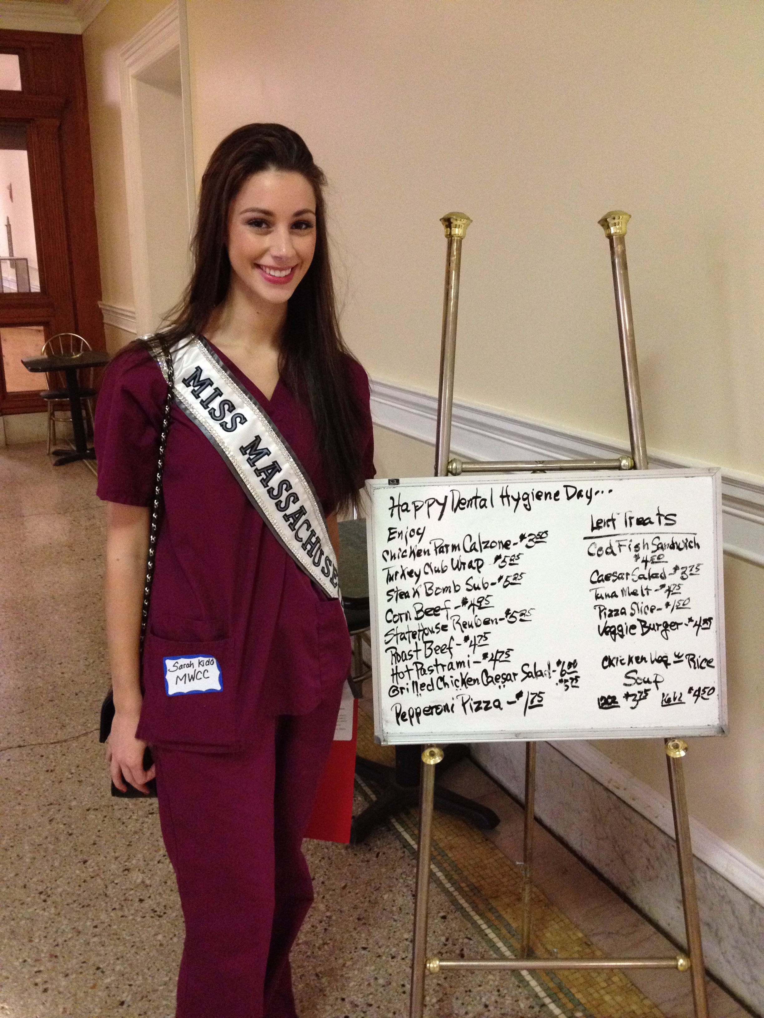 "Miss Massachusetts" on Dental Hygiene Day at the State House 