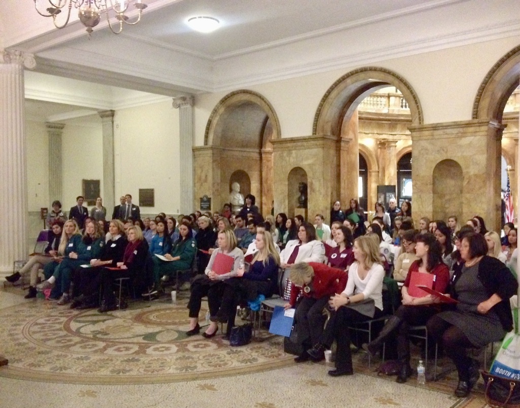 Dental hygiene students from across Massachusetts at Dental Hygiene Day on Beacon Hill