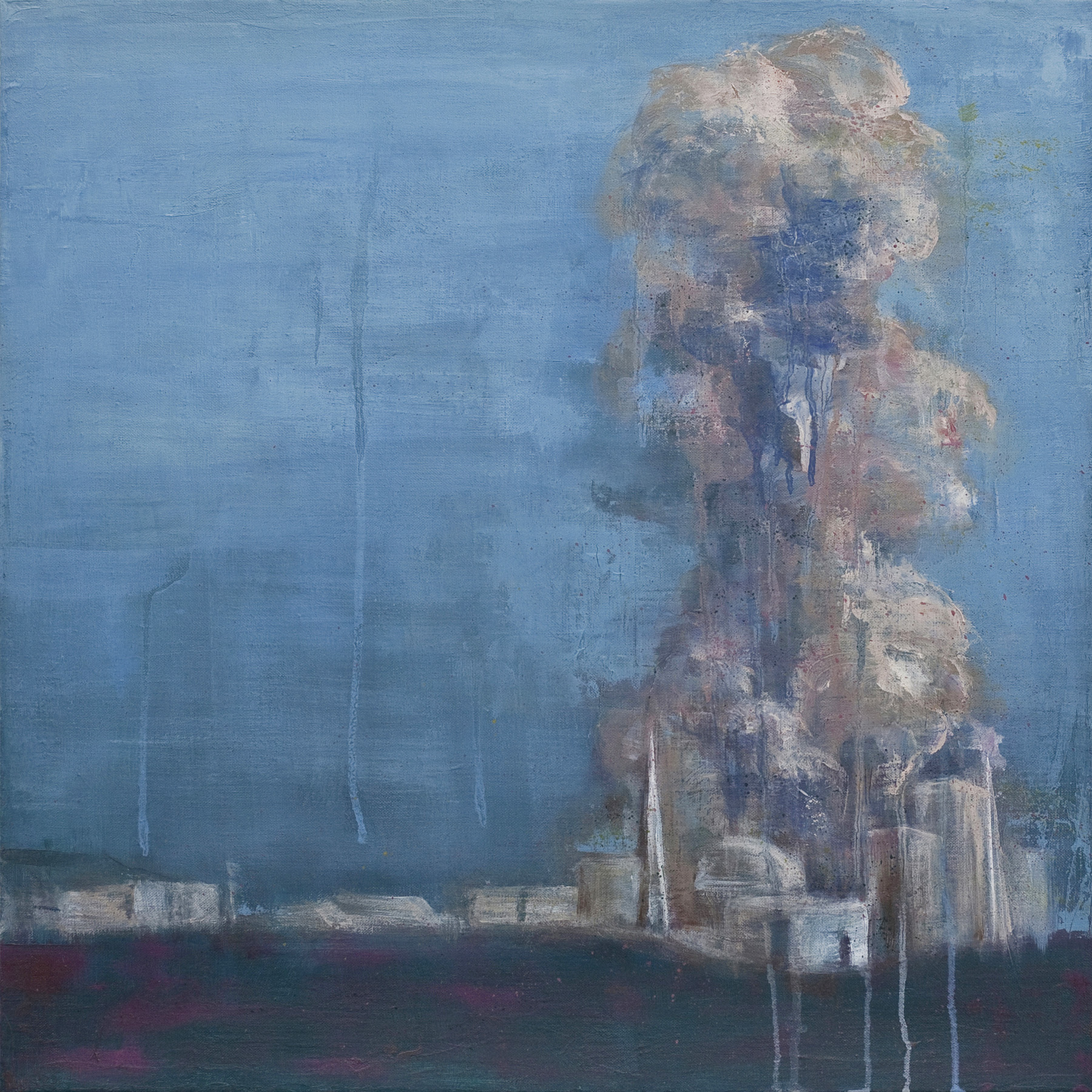   A Recurring Landscape , oil and pencil on linen, 51 x 51 cm,&nbsp;2012 