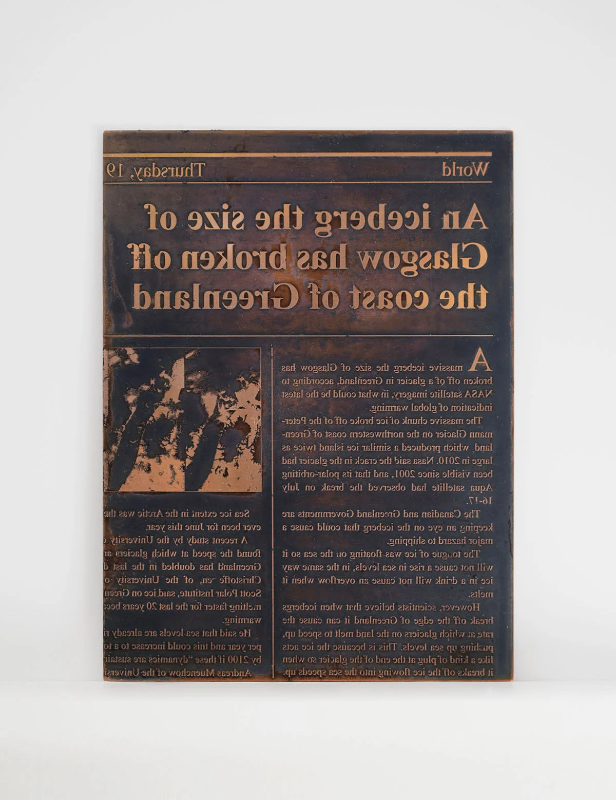 175km 2 , 165x205mm, printing ink on copper plate, 2013