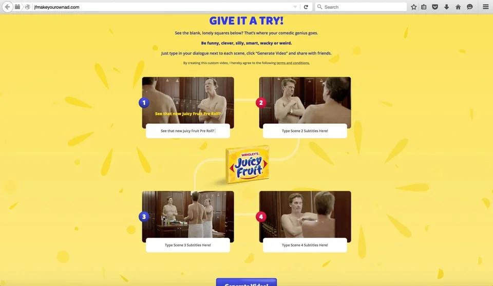 Juicy Fruit Make Your Ad