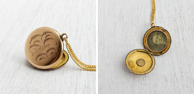 Vintage Monogrammed Locket, circa 1910