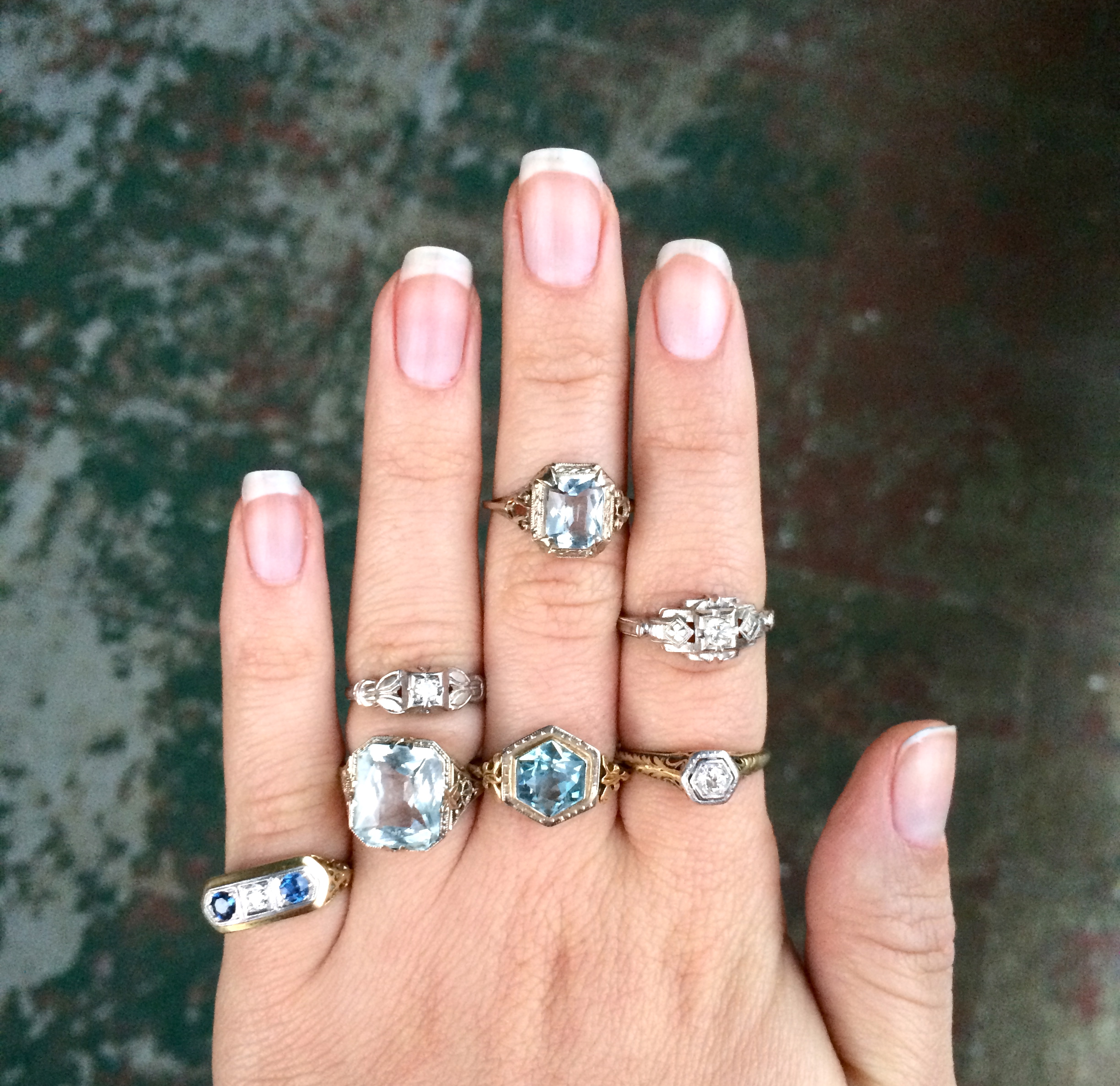 Various vintage rings boasting filigree