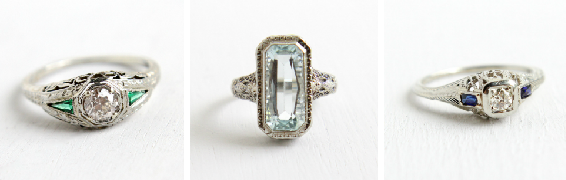 *Sold* Antique Belais rings from Maejean Vintage