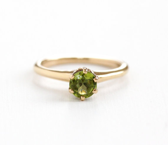  Antique Rose Gold Peridot Ring