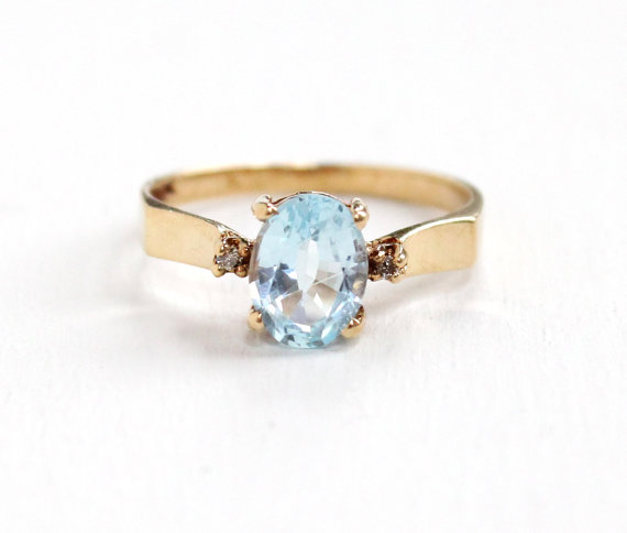  Vintage Genuine Topaz Ring