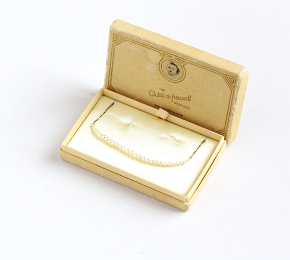 Maejean Vintage's first " Add a Pearl Necklace " sold in our shop on Etsy.