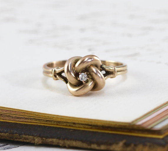 Antique Diamond Love Knot Ring via TheEdenCollective