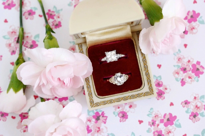 --> The first two rings of the white sapphire collection!