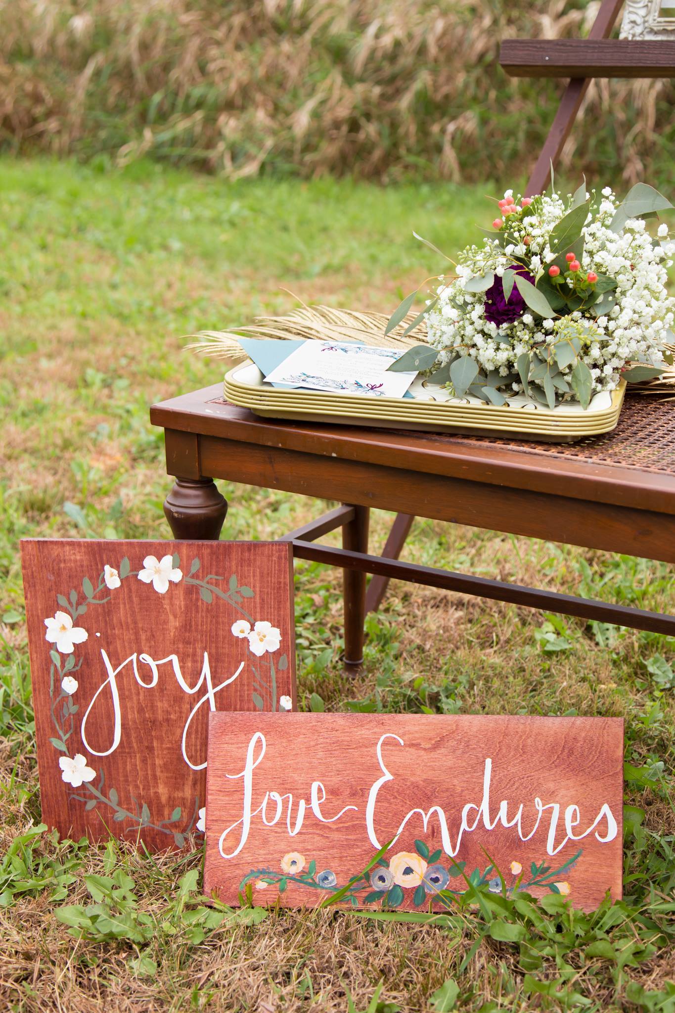 Gorgeous hand painted signs, available at Always Never Done !